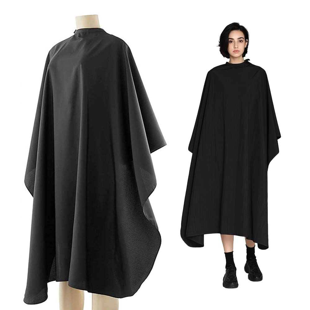 Capa de calidad Capa de Peluqueria,150x120CM Impermeable paño delantal pelo estilo cabo equipo del salón, Unisex capa pelo Corte de pelo peluquería cabo de material ripstop ligero