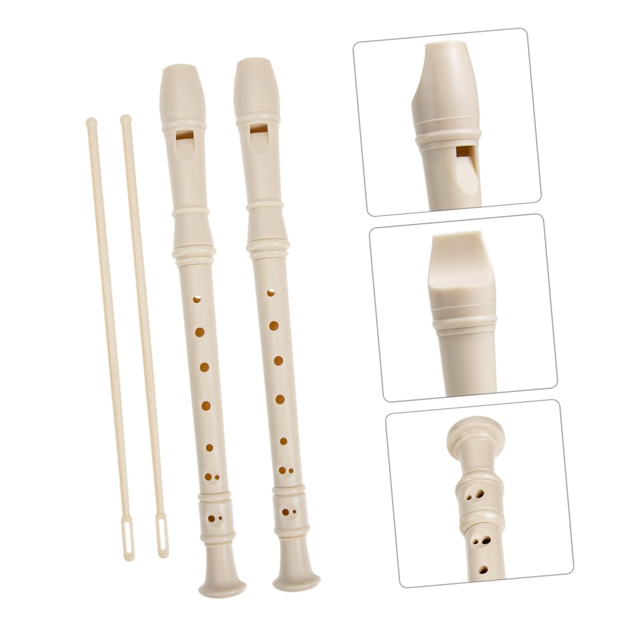 Clarinete Infantil de 8 Agujeros de Resina Beige, 1 Juego para Estudiantes | Clarinete para Principiantes, Instrumento de Viento de Práctica, Decoracion Colegio, Instrumentos Musicales para Niño Niña