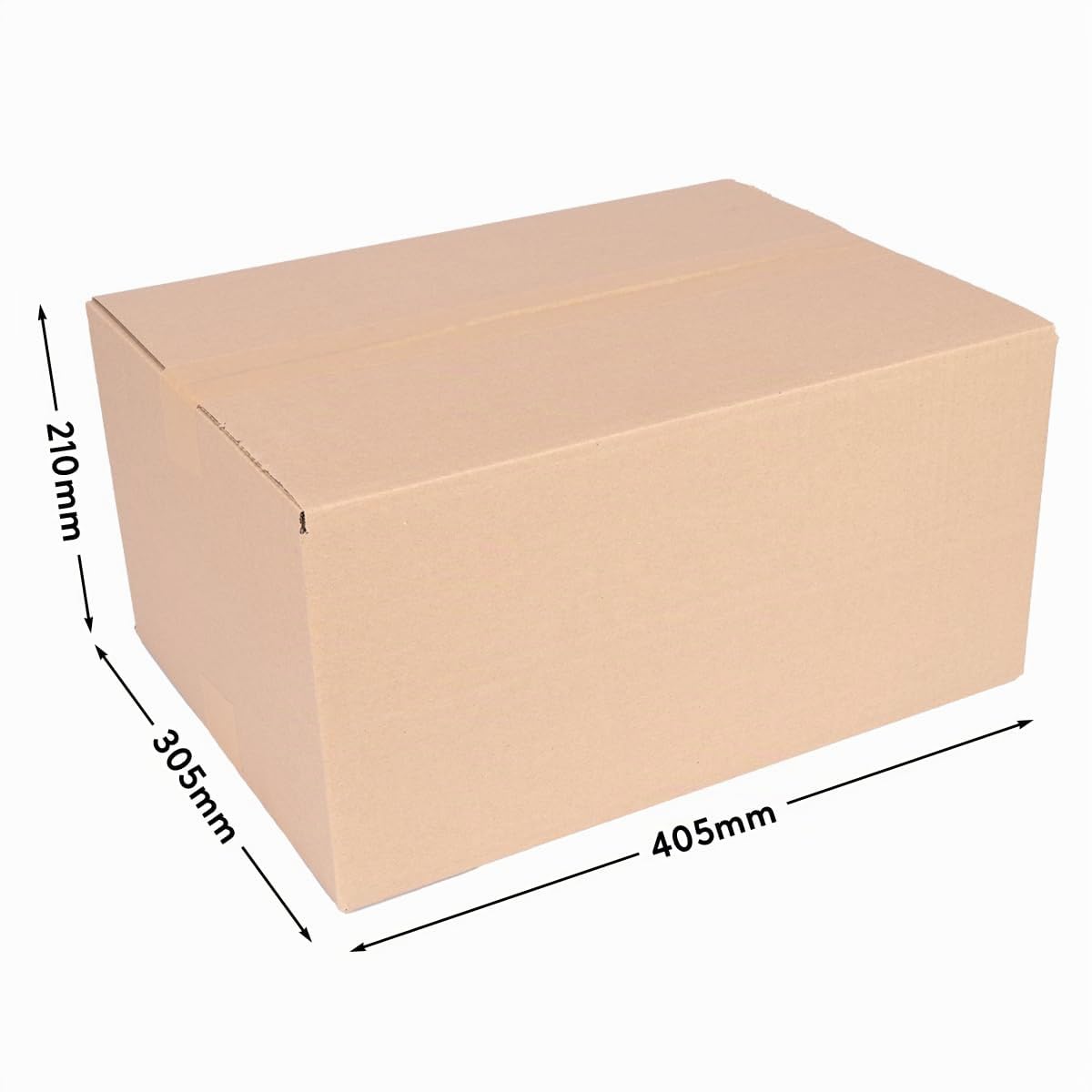 Cartons pliants d'emballage 400 x 300 x 200 mm hauteur variable KK 90 bruns simple cannelure 25 pièces