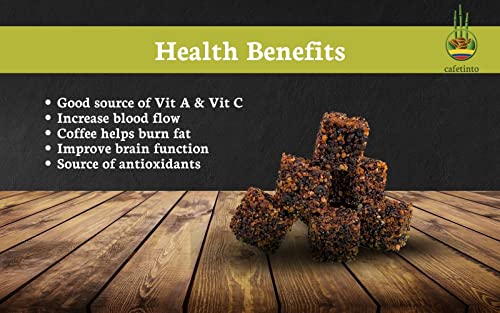 Cafetinto Organic Instant Coffee Cubes 9 Pieces | Colombian Coffee & All Natural Panela Coffee Cubes | Naturally Sourced | Provides Natural Nutrients, Vitamins & Minerals #TOP4