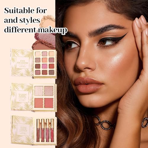 Paleta de sombras de ojos compacta que soluciona la falta de espacio con juego de cosméticos 4