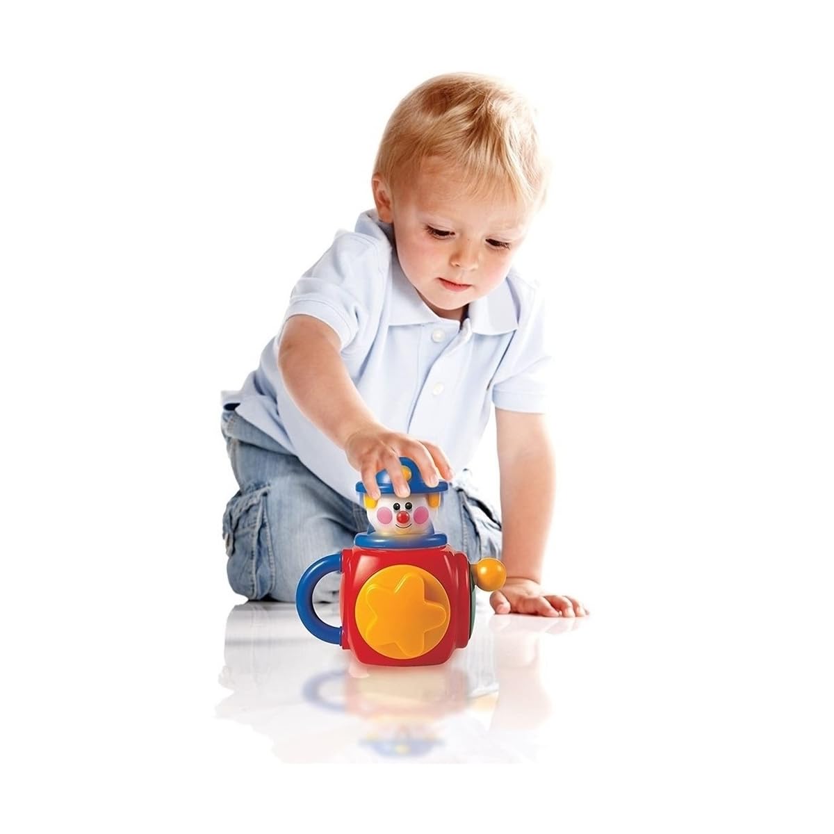 Musikspiel Jack in a Box, mit vielen Funktionen, ab 6 Monaten, ca. 16 x 14,5 x 11 cm