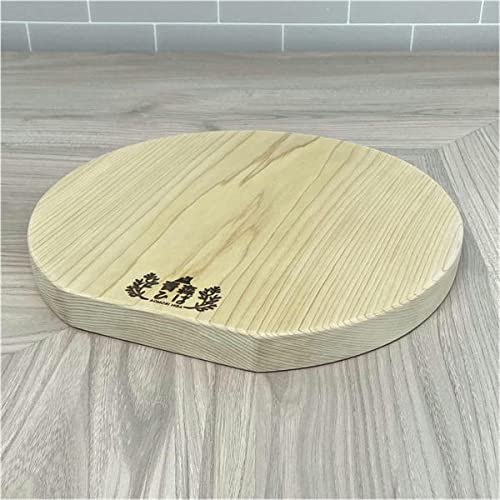 Amazon | 青森ひば 丸型まな板（つがる）横 30cm×縦 約27.5cm（厚さ約