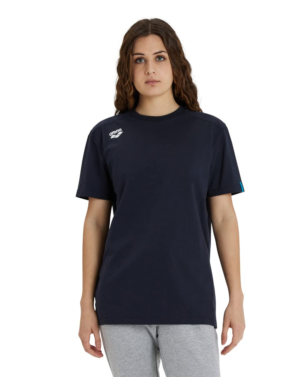 ARENA Men's Team Unisex Panel T-Shirt, Navy, L