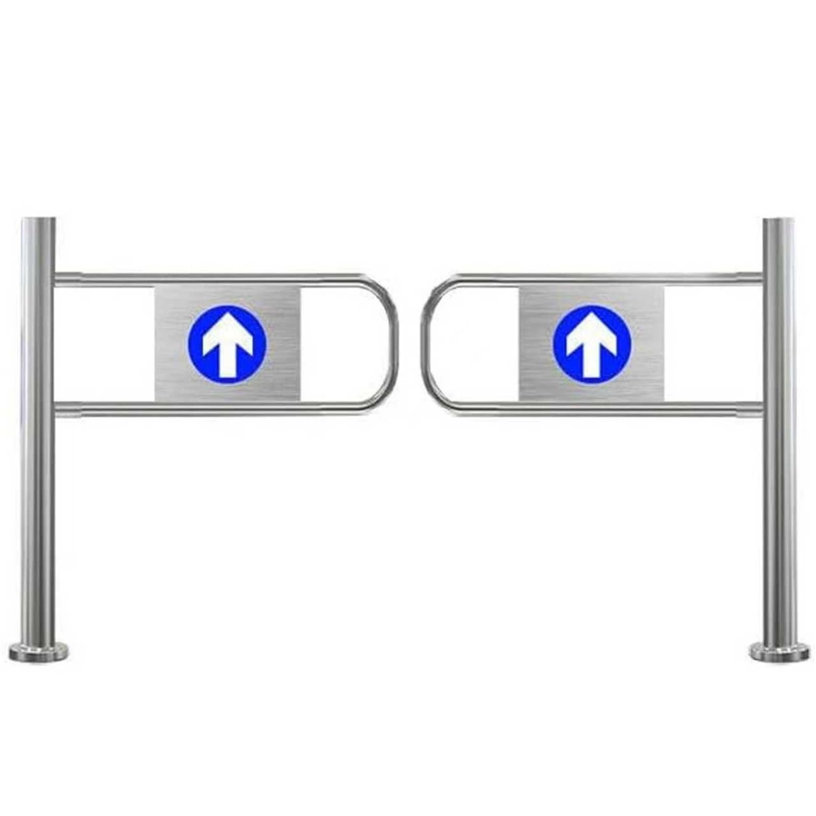 Puerta de seguridad industrial con columpio con resorte para control de acceso de pasillo de almacén