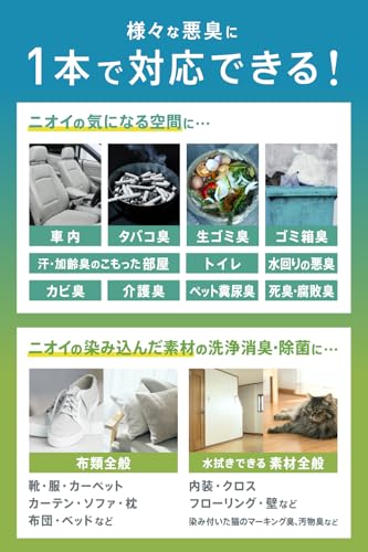消臭スプレー 超強力 森林の香り 300ml【業務用でプロも使用】ゴミ箱 生ゴミ ヤニ臭 死臭レベルの悪臭に｜Nio0 ニオゼロ