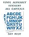 2 x Set di lettere dell'alfabeto gigante blu cielo, rimovibili autoadesivi impermeabili in vinile resistente, tagliati a forma di adesivo, dimensioni 100 mm