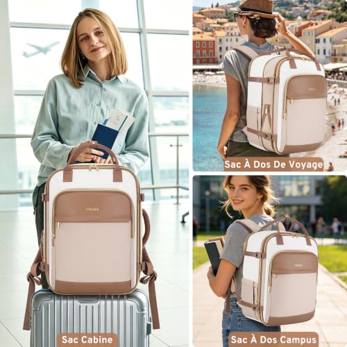 ETRONIK Sac à Dos Voyage Cabine Avion, Sac De Voyage Extensible 24L-30L – Image 6