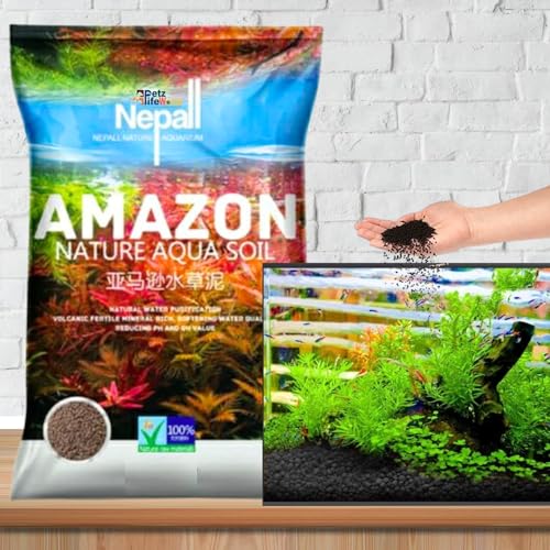 Image of Nepall (9 L) Aqua Soil Planted Aquarium Substrate | Fish Tank Water Grass Mud for Natural Aquatic Plants and Shrimps | No Cloudiness | Clear Water | Rich Nutrients