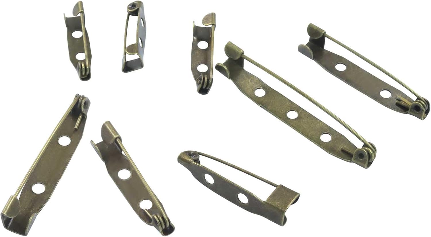Bronze Brooch Pins Backings, 50 Pcs