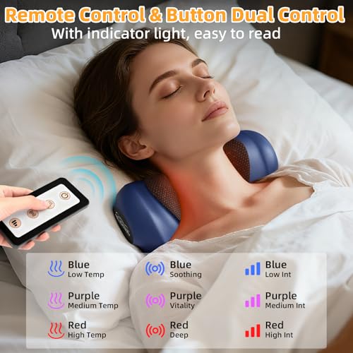 SteBeauty Masajeador Cervical y Espalda InaláMbrico para Dolor 3 EN 1 Masajeador Cervical con Calor y Vibración Alivia las Molestias con el Masajeador de cuello y cervicales y Espalda - imagen 4