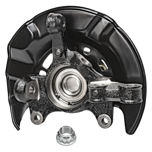 Image of Detroit Axle - Front Left Steering Knuckle for 2009-2013 Toyota Corolla Matrix 2010 2011 2012 Steering Knuckle & Wheel Bearing Hub Assembly Driver Side Replacement