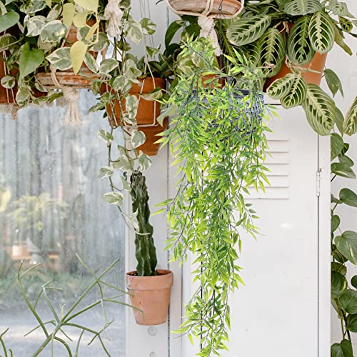 Homoyoyo 2 Pçs De Folhas De Bambu Artificiais Guirlanda De Folhas Falsas De Hera De Videira Folha De