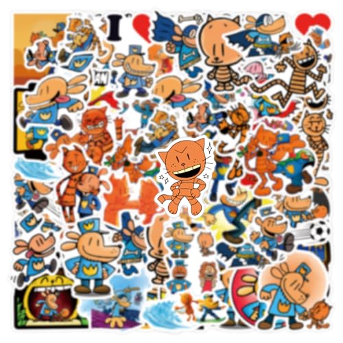 55pcs Dog Cartoon Stickers for Man Cute Funny Cartoon Stickers Trendy Waterproof Vinyl Decals for Party Favors