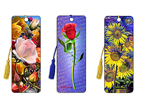 3D Lenticular Royce Bookmarks by Artgame (Flower Set)