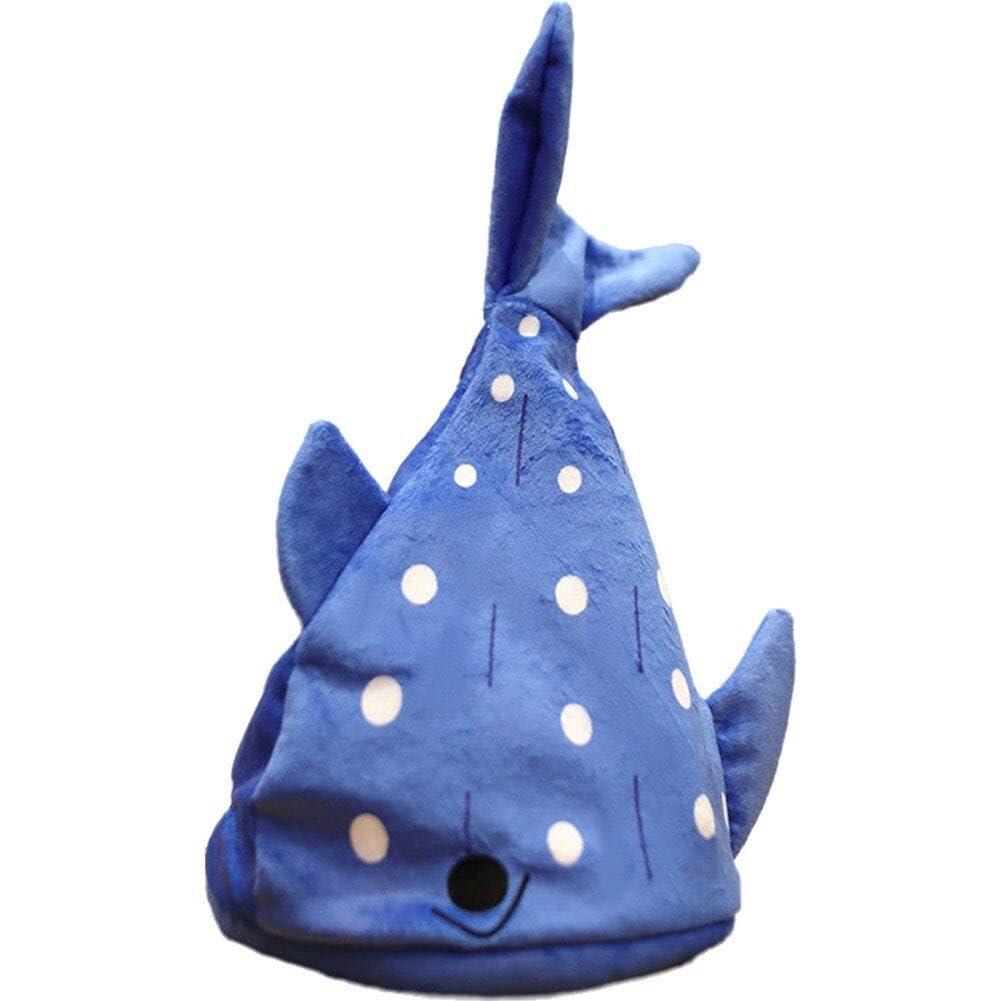 Sanfly Blue Adult Funny Electric Shark Hat Underwater World Headwear Can Move Fish Tail Hat Short Plush Singing Dancing Props For Carnival Party