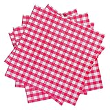 Weihnachtshaarspangen, rot-weiß Karierte Papierservietten, Luncheon-Servietten for Hochzeit, Party, Geburtstag, Abendessen, Mittagessen mit 2 Lagen, 16,5 x 16,5 Zoll, 100 Blatt Haarspangen