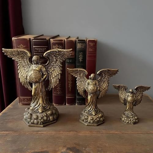 Estatua Vintage Dorada de Resina Arcángel Metatrón Pequeña miniatura 5
