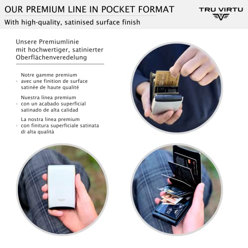 Tru Virtu® Credit-Card-Holder Ultra Light Aluminium Case Silver Arrow I Card-Case I Cardholder-Rfid-Nfc-Protection I Made Of Aluminium I Card Storage I Slim Wallet I Cardholder #TOP5