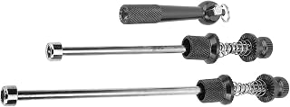 Aleación de Aluminio - Brochetas de Liberación Rápida para el Bloqueo de Seguridad para Ruedas de Bicicleta - Liviano y Portátil () (BLACK)