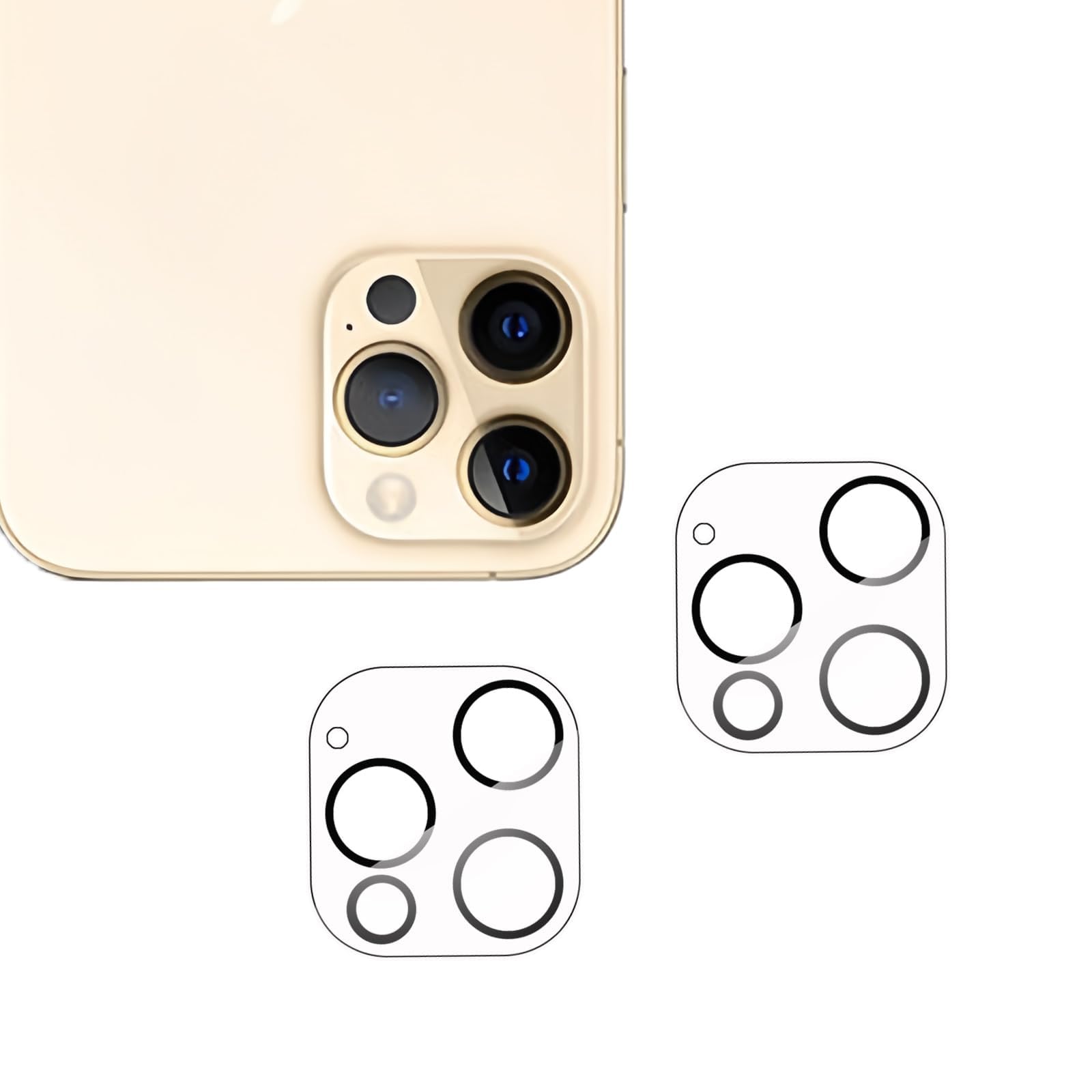 対応iPhone 12 Pro Max/アイフォン 12 Pro Maxカメラフィルム アイフォン 12 Pro Max 対応 用 iPhone 12 Pro Max 用 レンズフィルム (2枚入り)【AGC旭硝子素材-高 品質】 カメラカバー 強化ガラス 保護フィルム 液晶 ガラス 高透過率 、気泡ゼロ 、防爆裂 、飛散防止 、衝撃吸収