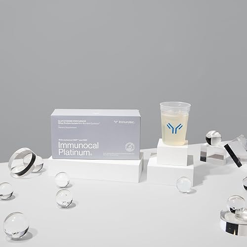 Miniatura 5 de Immunocal Paquete de 2 (1 regular y 1 platino) - Precursor de glutatión, aislado de proteína de suero de leche, antioxidante maestro, apoyo