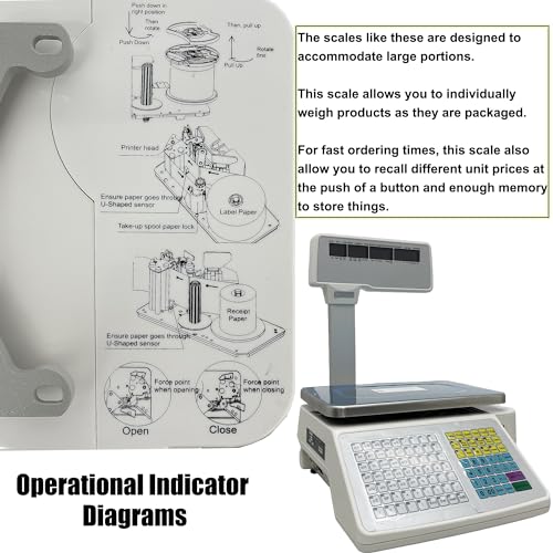 Báscula Digital con Impresora Térmica y Pantalla LCD Doble miniatura 6
