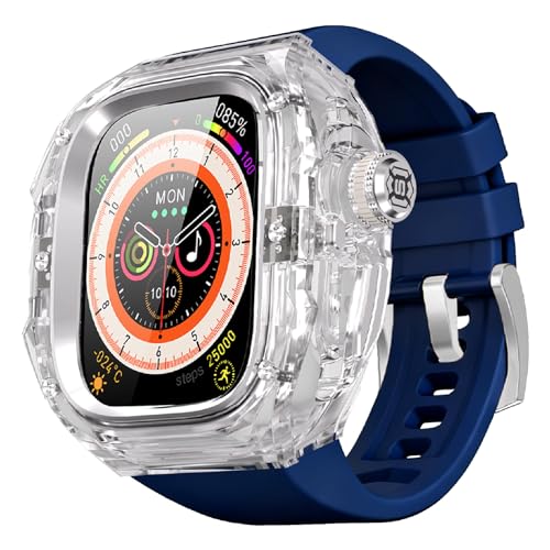VeveXiao �o���h�t�����ȃP�[�X Apple Watch Ultra 3/Ultra 2 49mm�o���h�Ή� �H��s�v �����N���b�N�I�[�v�� �ی�J�o�[ �o���p�[ iWatch Ultra�p �V���R���X�g���b�v, �����炢, �V���R�[��, �W�F���X
