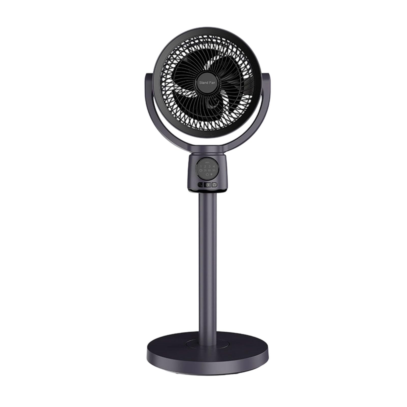 Ventilateur USB portable sur pied réglable en hauteur pour la maison, la chambre à coucher, le bureau, l'espace de travail avec tête oscillante, plusieurs réglages de vitesse, design rechargeable et