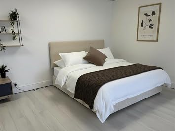 sleepkings Restwell 4ft6 Double Electric Adjustable Bed with Memory Foam Mattress and Headboard, Electric Bed for Disabled Without Bed Installation, Cream