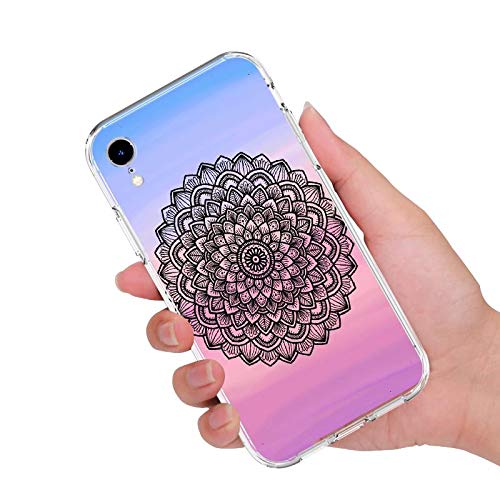 LIYY Blue Pink Datura Pattern Printed Design with Soft TPU Cases Covers