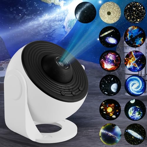 Proiettore 13 in 1 cielo stellato con 13 pianeti dischi planetari proiettore HD 4K messa a fuoco regolabile impermeabile muto Galaxy Projector per bambini adulti usb