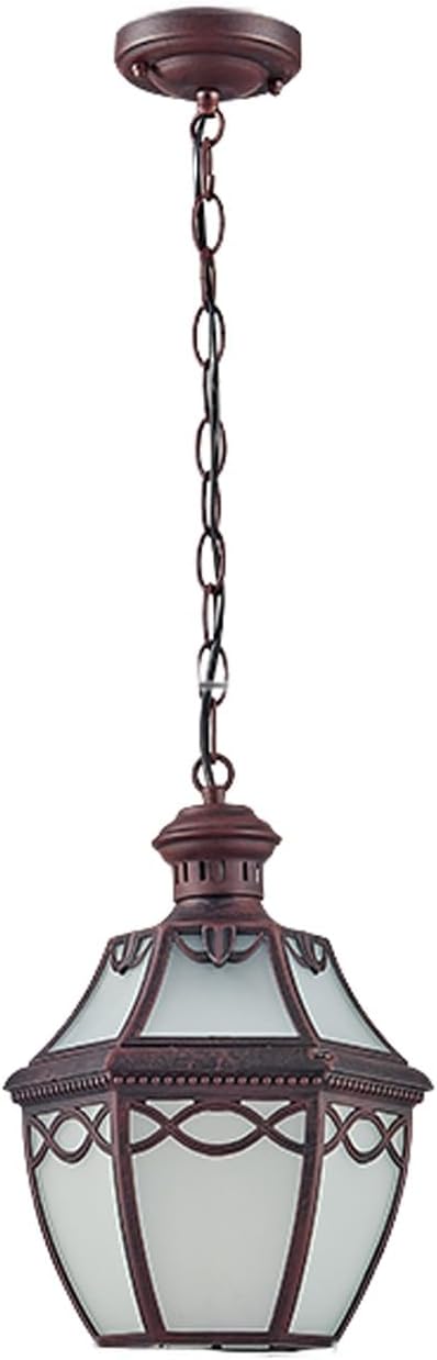 Outdoor Pendant Light, Retro European Hanging Lantern, Waterproof & Rustproof Chandelier Aluminum Body with Glass, Adjustable Chain for Villa, Courtyard, Patio, Balcony, Gazebo, Entryway