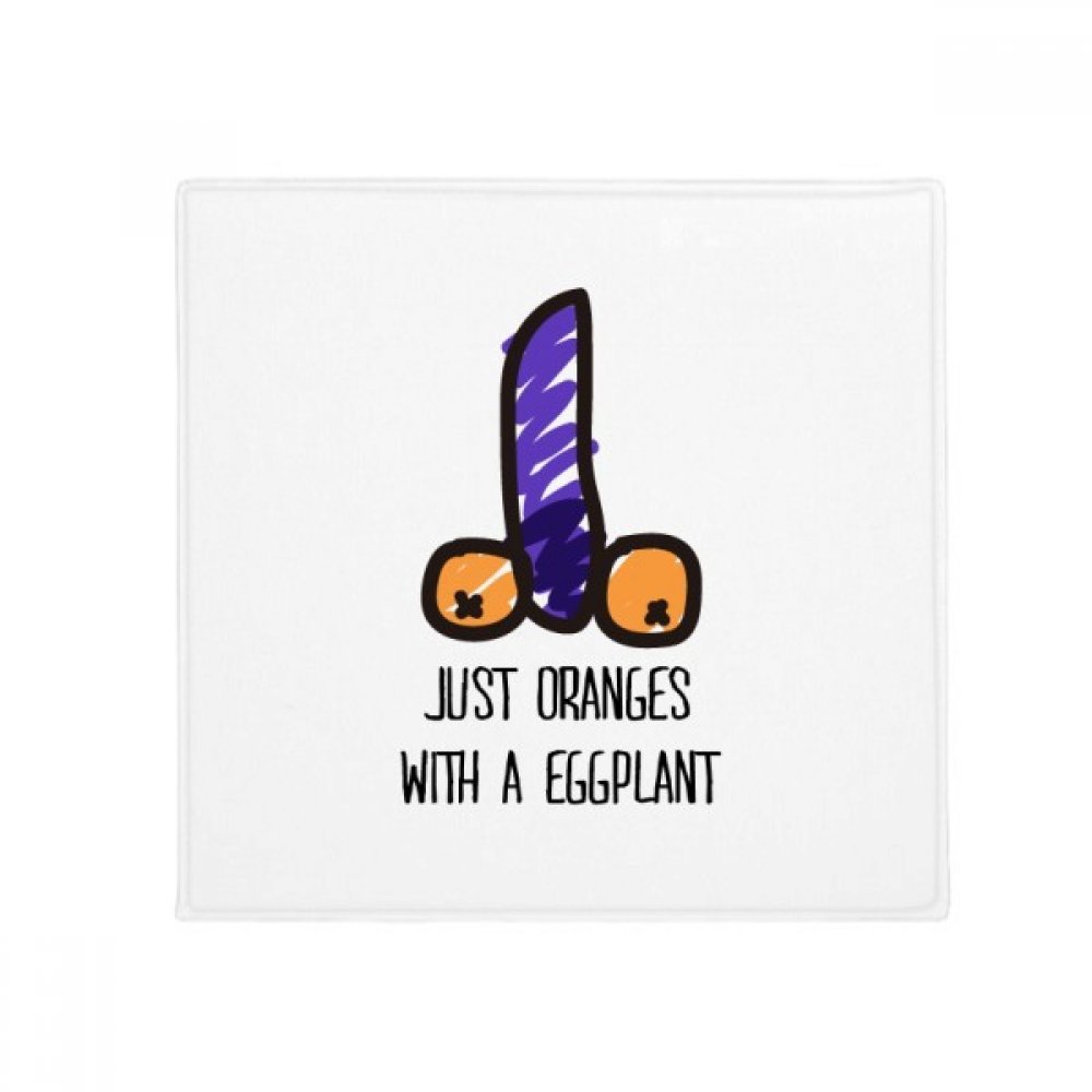 Tapis de sol design orange aubergine cadeau original 80x80cm pour amoureux des animaux