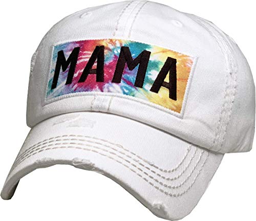 Image of Funky Junque Womens Baseball Cap Distressed Vintage Unconstructed Embroidered Dad Hat