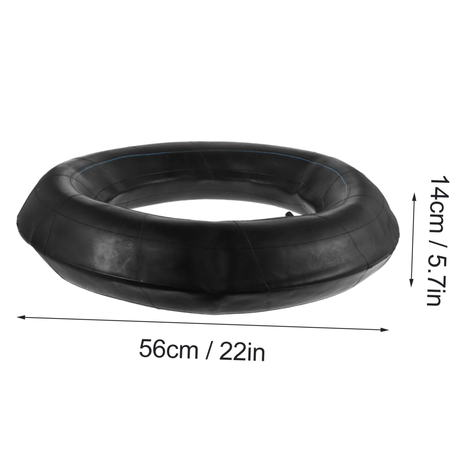 KICHOUSE Fishing Rubber Tire Ring 60cm Inflatable Swimming Ring Tire Fish Catcher Circle