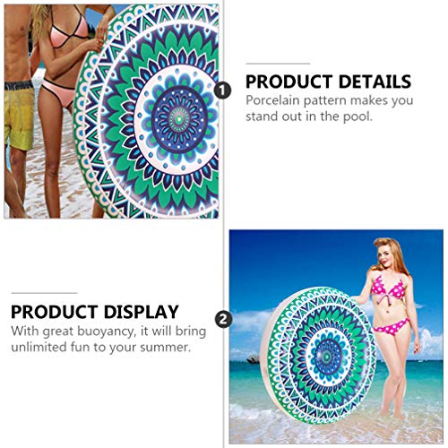 BESPORTBLE Flutuador Piscina Inflável Piscina Espreguiçadeira Rodada Tapete Flutuante Piscina de Nat