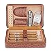 Produktbild PIPITA Tragbarer Reise-Humidore,Eleganter Zigarren Humidore aus Leder mit Zedernholz-Auskleidung für 4 Zigarren mit Luftbefeuchter, Zigarrenanzünder und Zigarrenschneider (Enthält keine Zigarre)