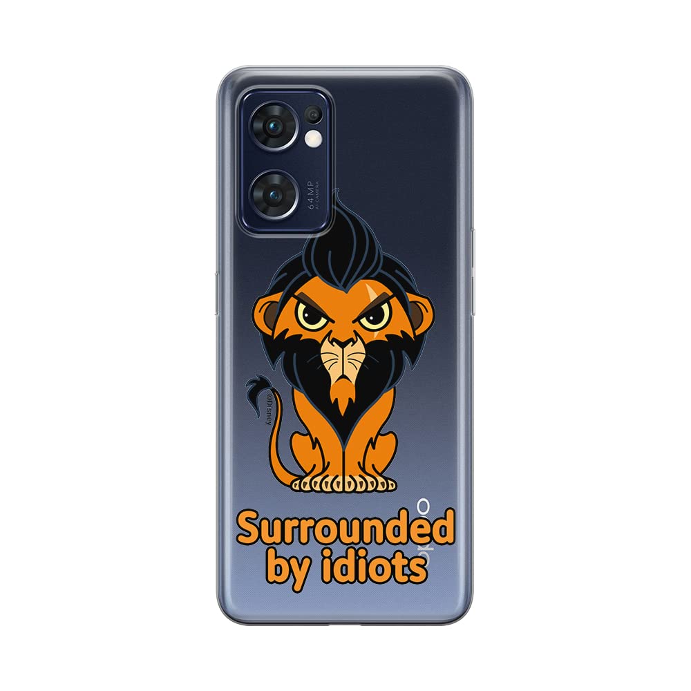 ERT GROUP mobile phone case for Oppo RENO 7 5G original and officially Licensed Disney pattern Scar 001 optimally adapted to the shape of the mobile phone, partially transparent