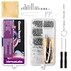 MarcusLabs Glasses Repair Kit, Spectacles Repair Tool Kit Set, with Mini Screwdriver Set, Screws Nut, Silicone Nose Pads, Glasses Cloth, Tweezer