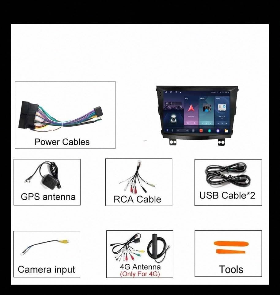 GPS Voiture SsangYong Tivoli Écran Tactile Android Bluetooth DSP - 7