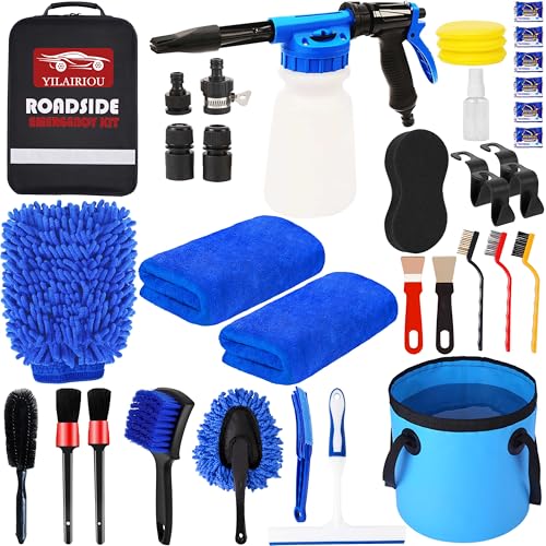 Car Wash Kit with Foam Gun Bucket and Cleaning Tool Car Washing Kit