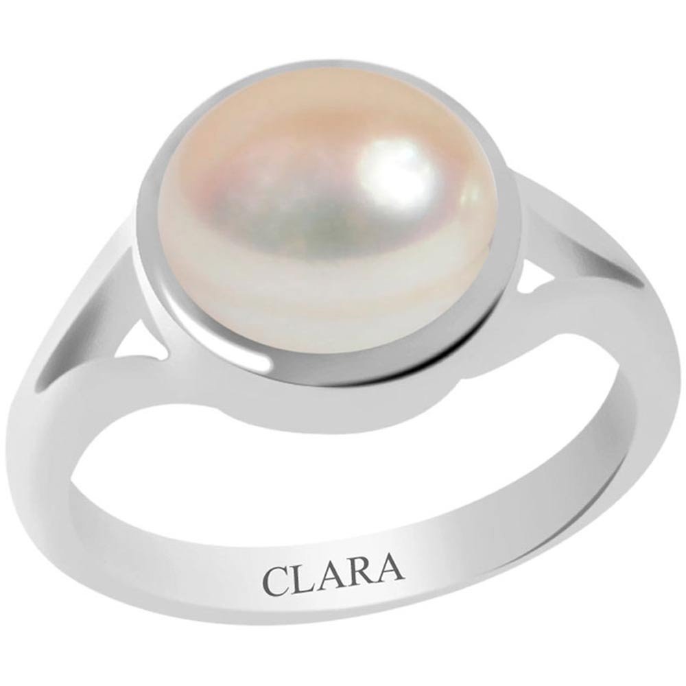 Clara Certified Pearl (Moti) 6.5cts or 7.25ratti Zoya Silver Ring for men and women-9 (B09WRJLSNR) Amazon Price History, Amazon Price Tracker