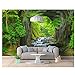 Produktbild Lovemq Süßwasserwaldhintergrundwandgrün-Hirtenwindraumschlafzimmer Fernsehsofa-Wandbildfoto 3D Der Kundenspezifischen Tapete-200X130Cm