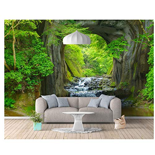 Preisvergleich Produktbild Lovemq Süßwasserwaldhintergrundwandgrün-H... Fernsehsofa-Wandbildfoto 3D Der Kundenspezifischen Tapete-200X130Cm