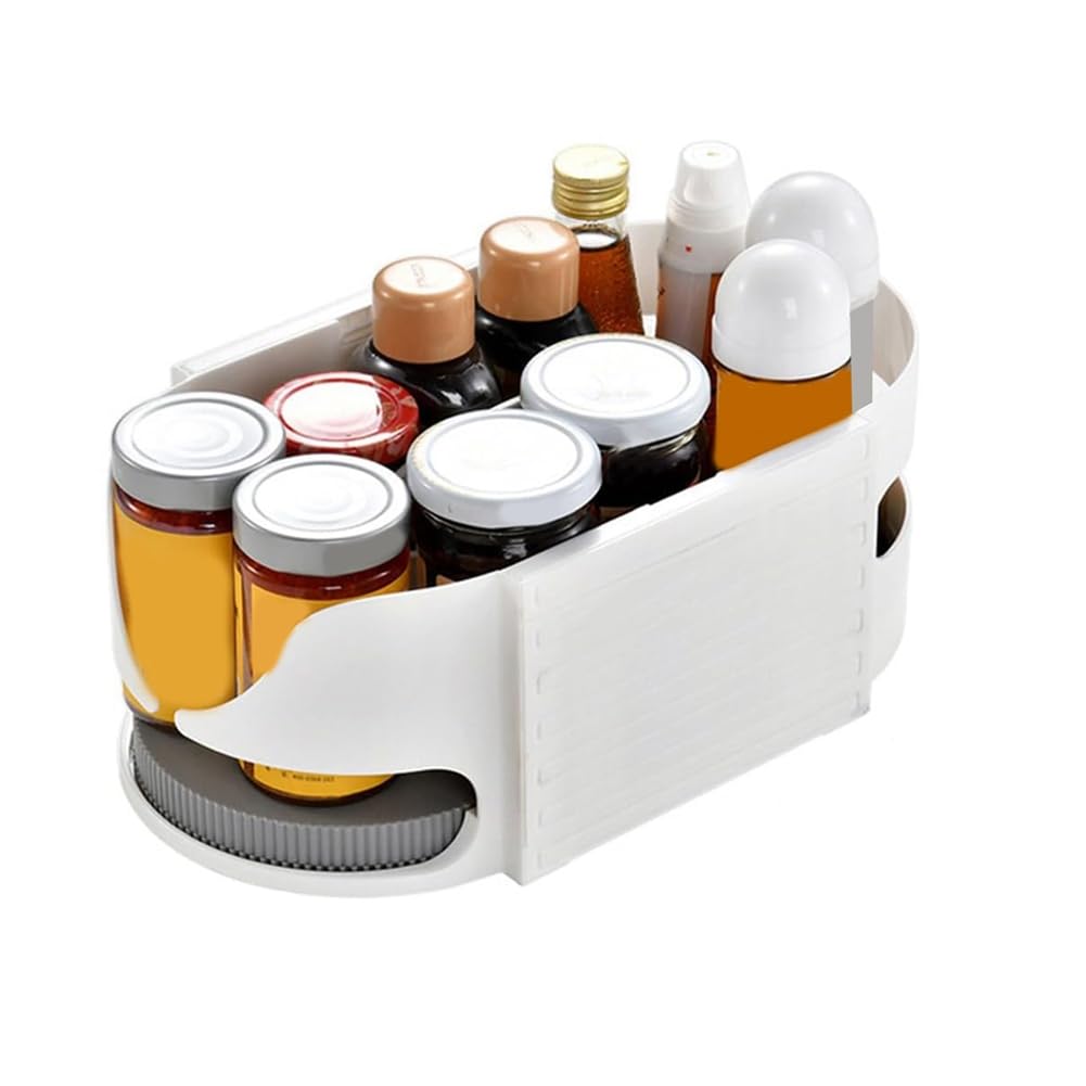 CTRLZS Combinable Lazy Turntable Organizer, DIY 360° Rotate Fridge Organization & Storage,Rotating Shelves for Kitchen