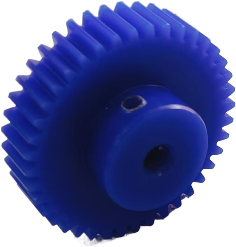 Plastic Motor Gear,1pc 1.25 Module 17 Teeth Spur 10mm Thickness Blue Nylon Pinion .25M 17T Straight Cylindrical with Step Spindle(12mm bore)