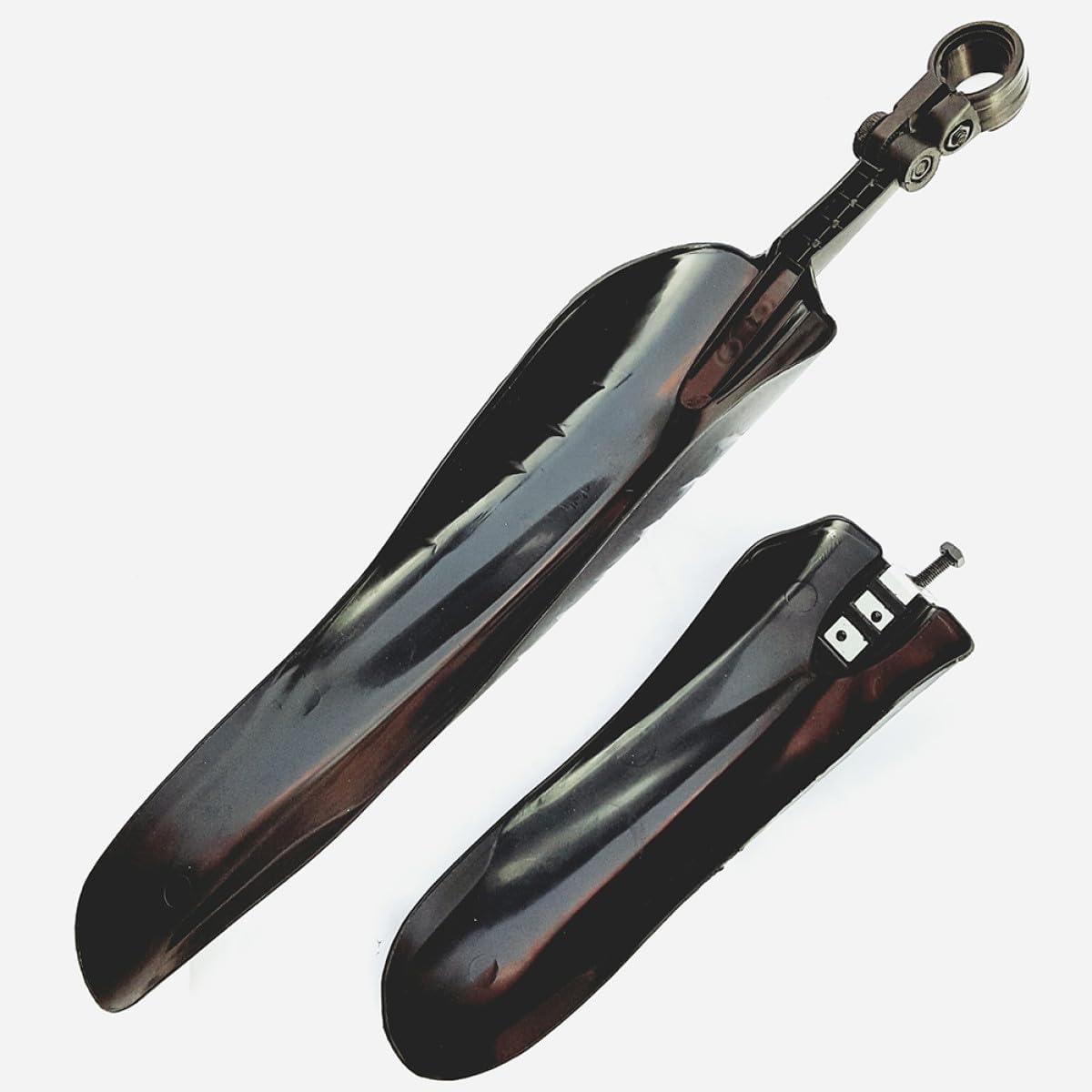 Garneck Adjustable Mountain Bike Front Rear Mudguards Set Lightweight Black Mud Guard for Mud Protection Easy Installation for Road Mountain Bikes
