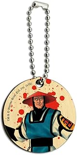 Mortal Kombat Klassic Raiden Character Wood Wooden Round Keychain Key Chain Ring