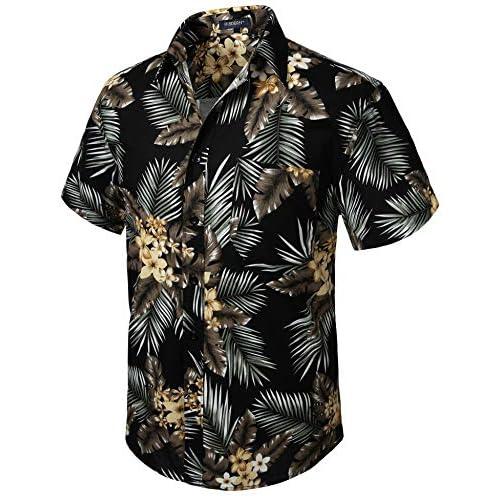 Hawaiian Shirt for Men Short Sleeve Button Down Shirt Men Casual Summer Tropical Beach Aloha Shirts for Men Hawaii Party